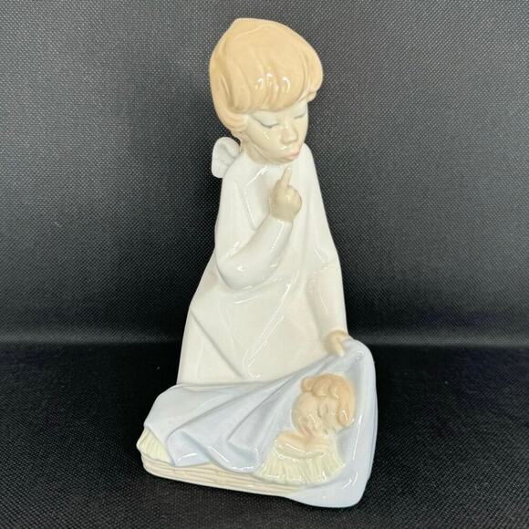 LLADRO Other - Vintage Lladro Angel with Boy ceramic figurine  7 '' H by 3.1/4  Collectible